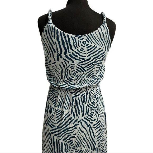 LOFT Blue Zebra Print Sleeveless Dress Sz S - Picture 7 of 12
